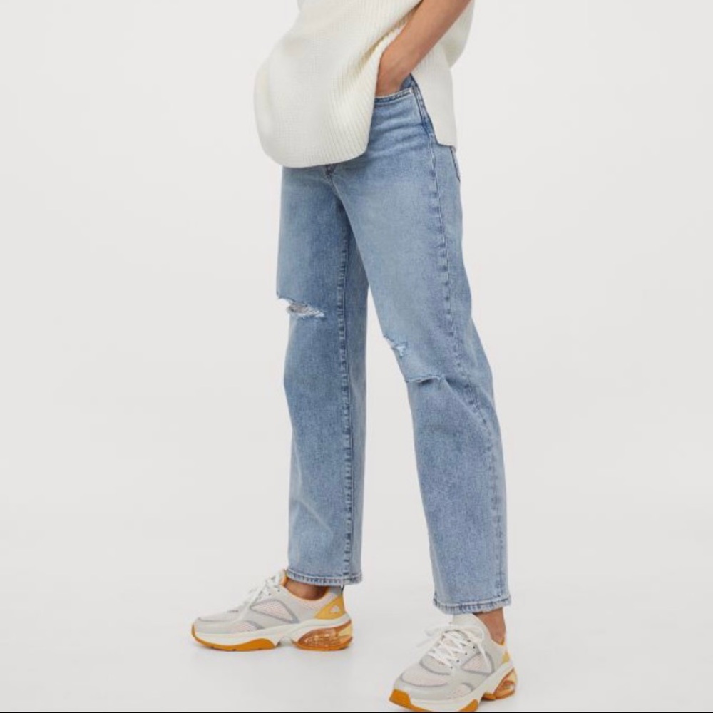 H&M high waisted vintage straight jeans